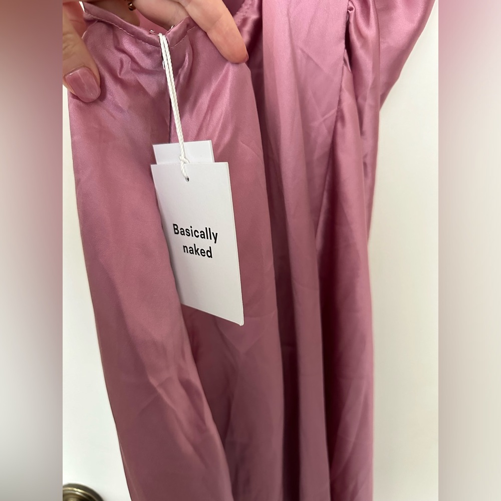 Reformation Cassette Satin Midi Dress in Sugar Plum - Picture 8 of 9